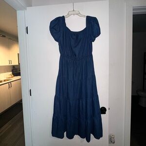 Elegant Blue Women's Dress